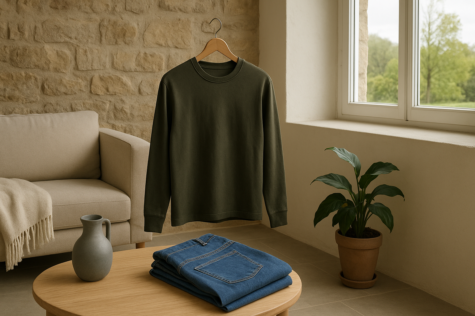 Foto bij Duurzame herenkleding van Neutral voor een praktische najaarsgarderobe